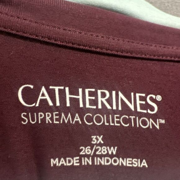 NWT Catherines Suprema Collection T-shirt Stretch Plus Size 3X 26/28 Purple - Picture 3 of 9